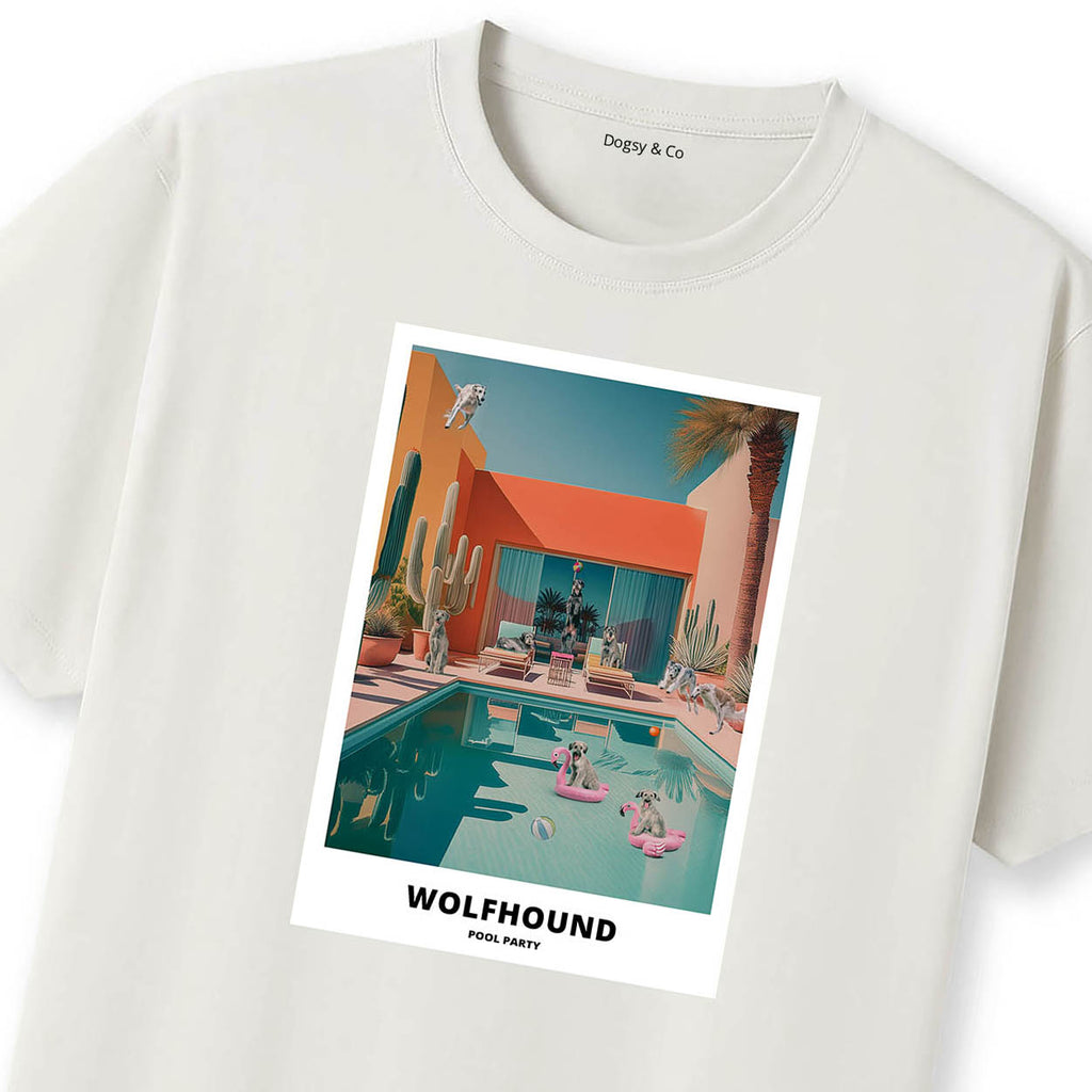 Irish Wolfhound Pool Party T-shirt