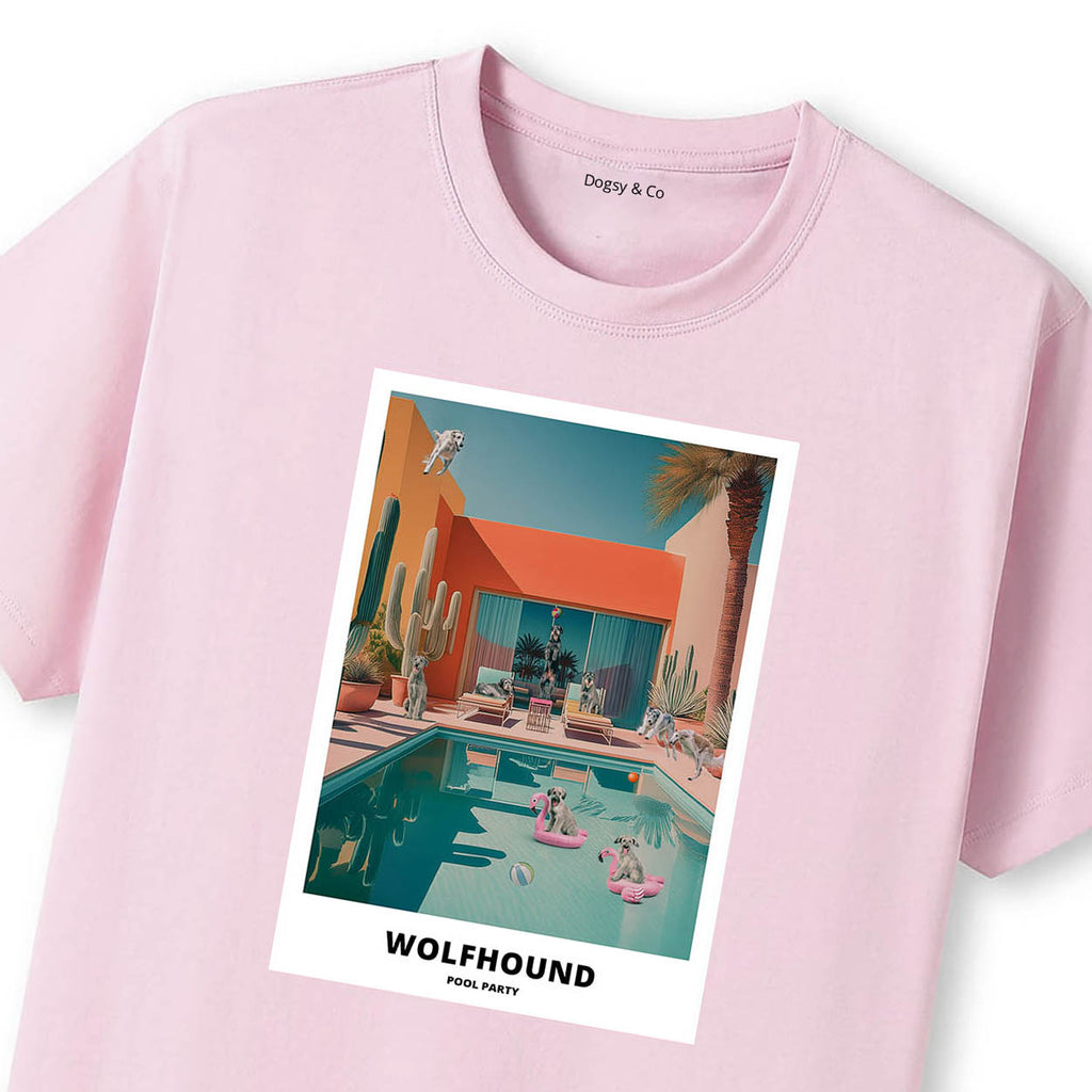 Irish Wolfhound Pool Party T-shirt