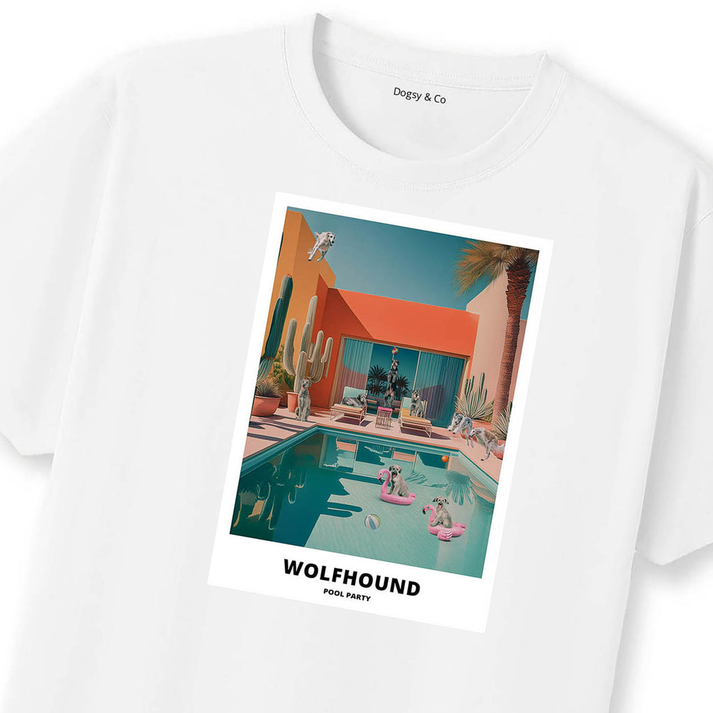 Irish Wolfhound Pool Party T-shirt