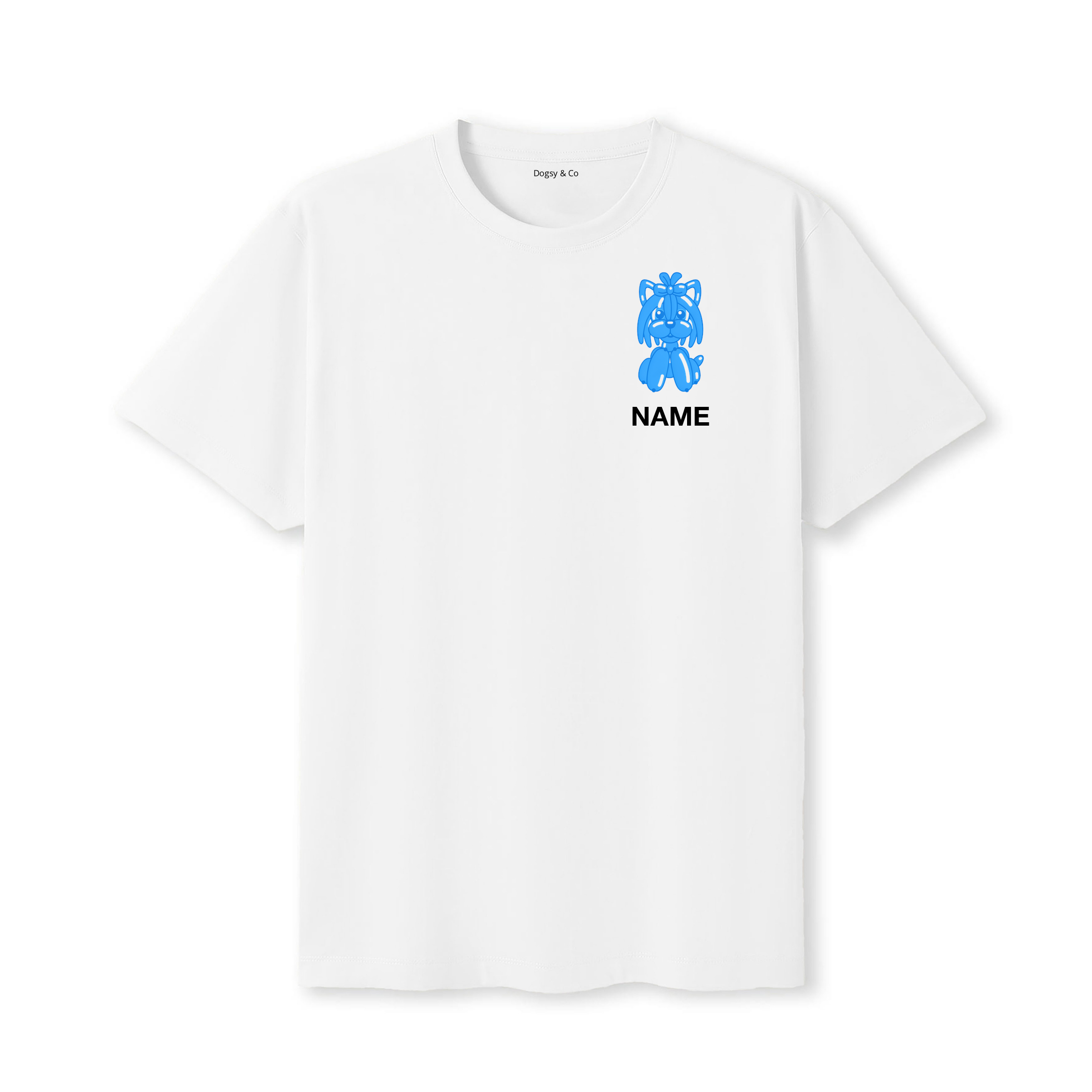 Yorkshire Terrier Balloon Dog Custom T-Shirt - White