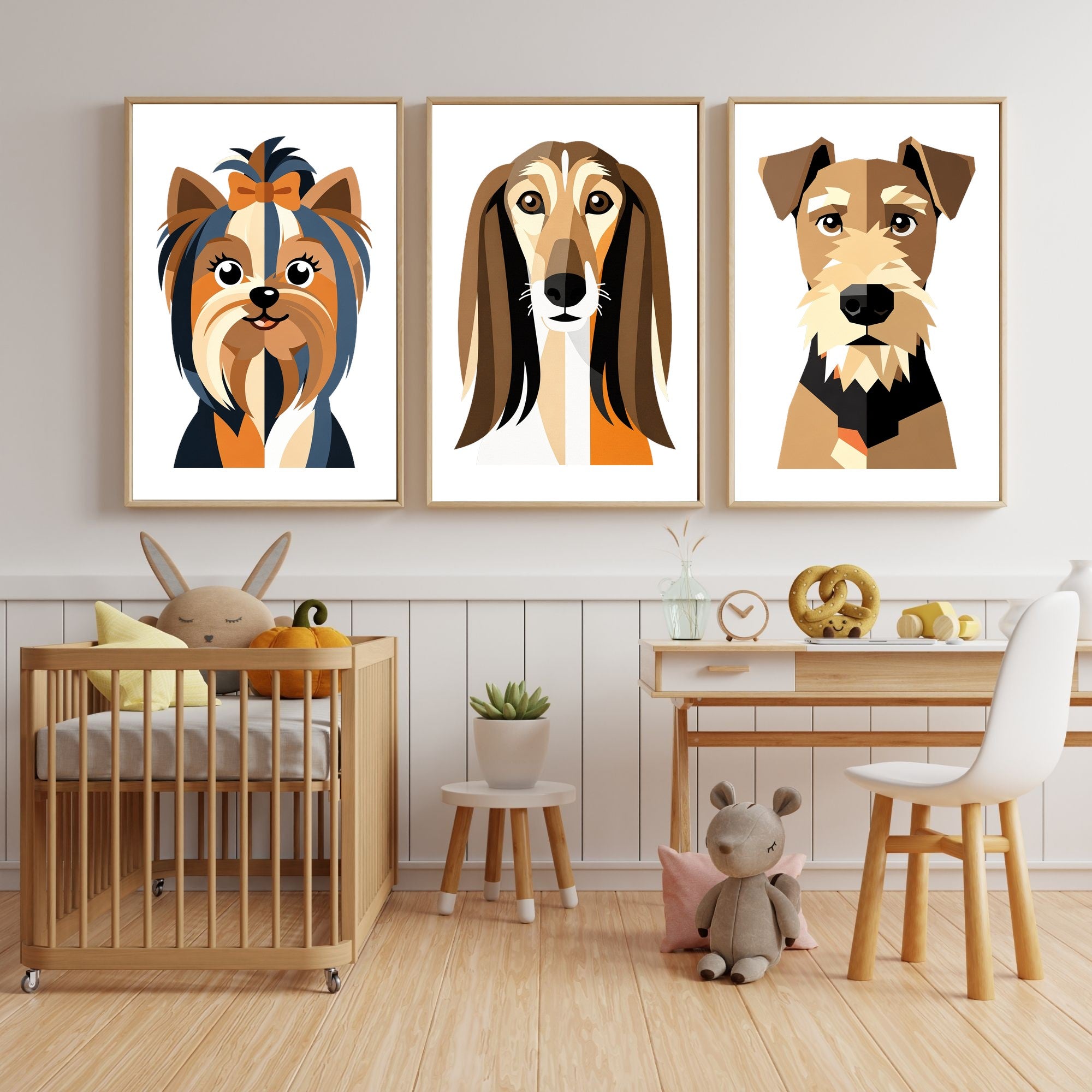 Bold Block Art Print - Framed Nursery Mockup