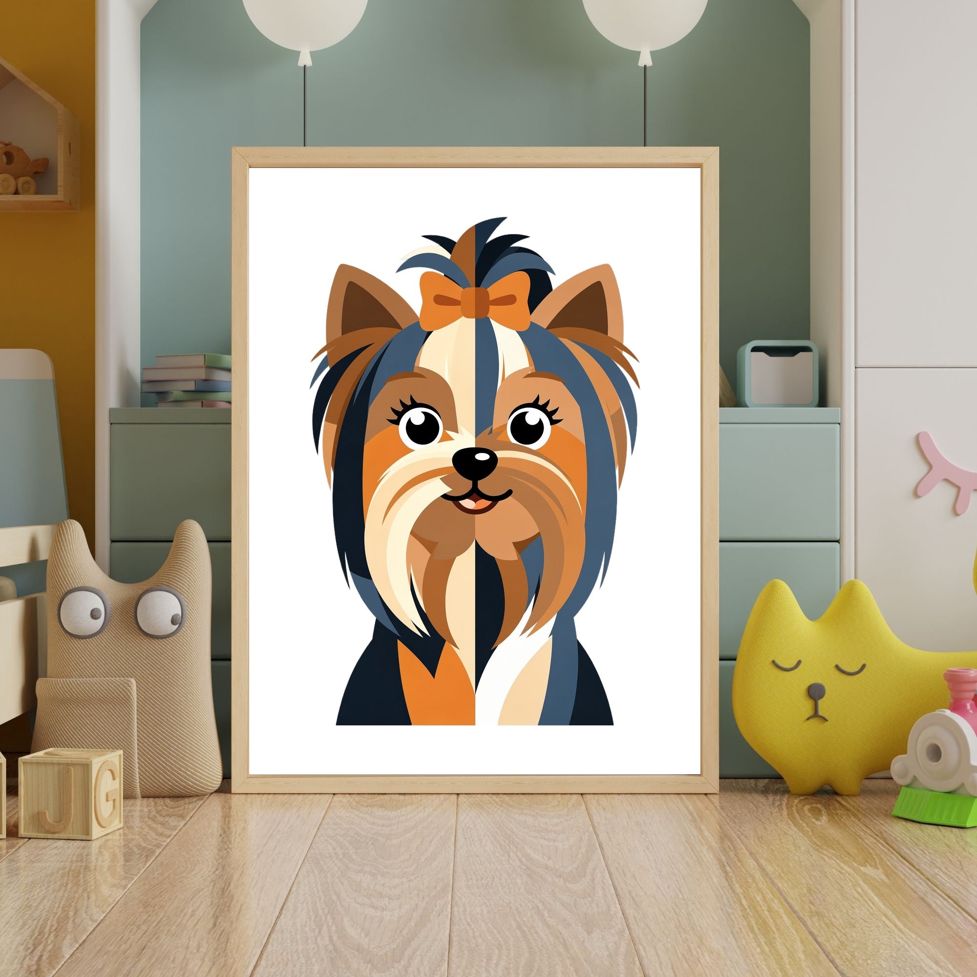 Bold Block Art Print - Framed Nursery Mockup