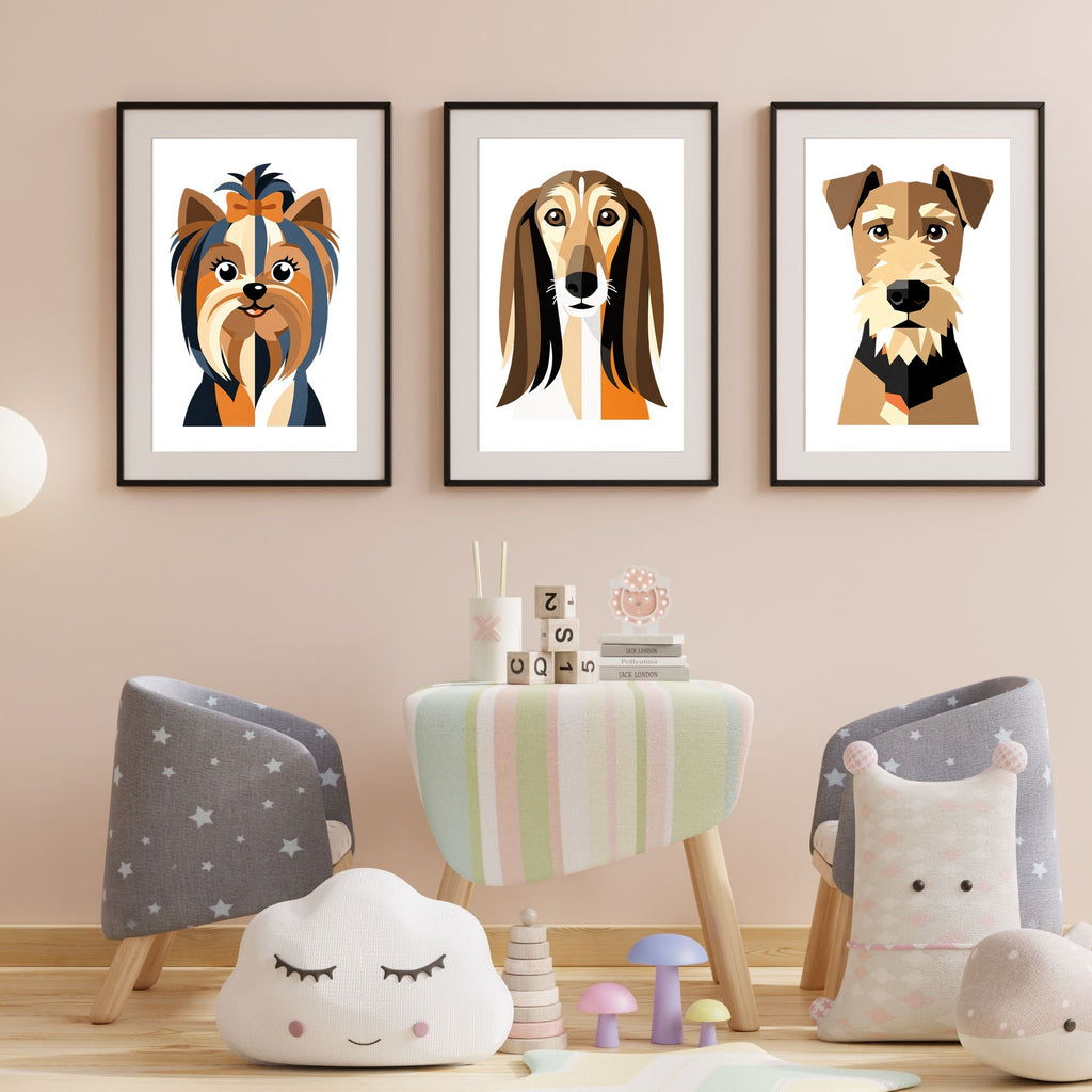 Bold Block Art Print - Framed Nursery Mockup