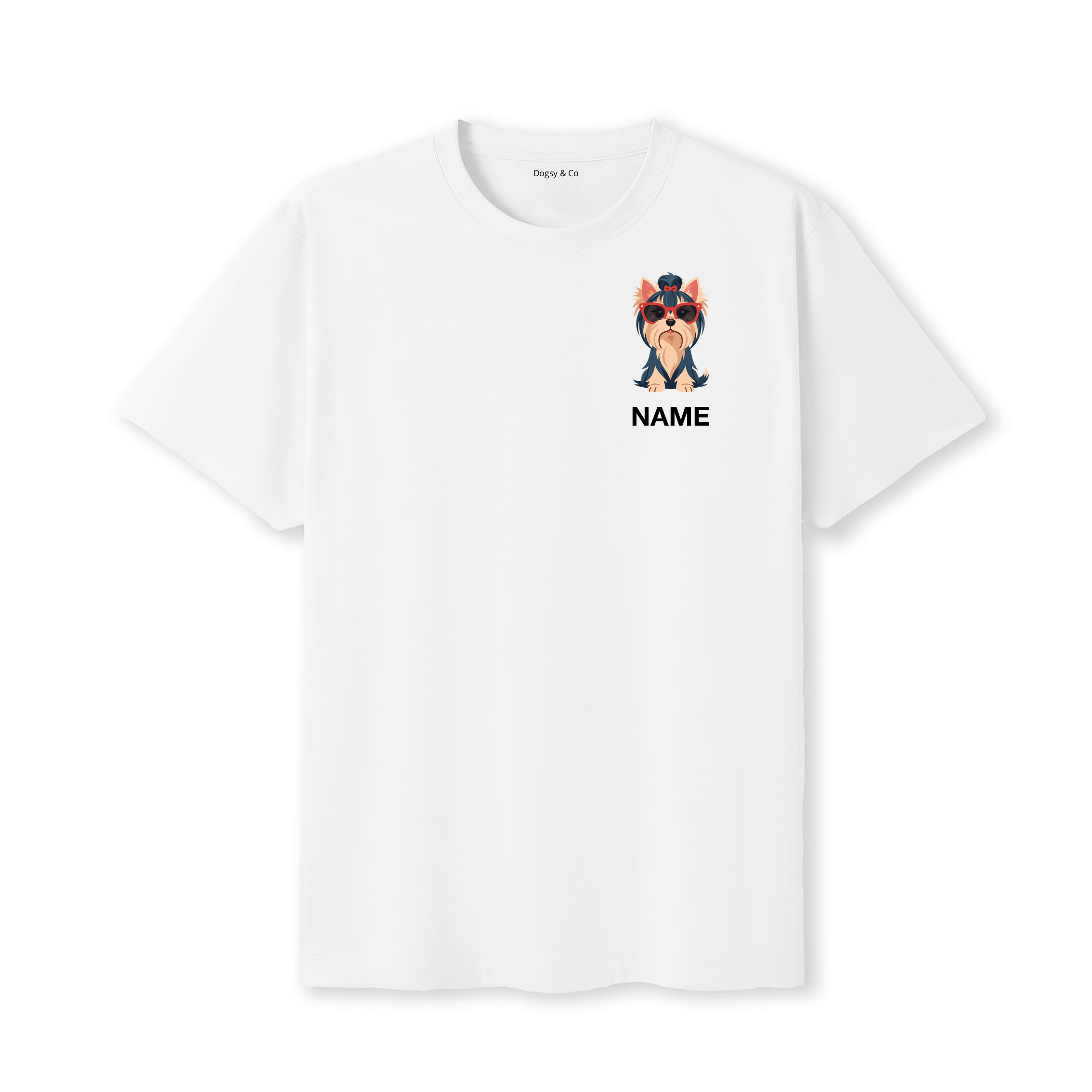 Yorkshire Terrier Cool Dog Custom T-Shirt - White
