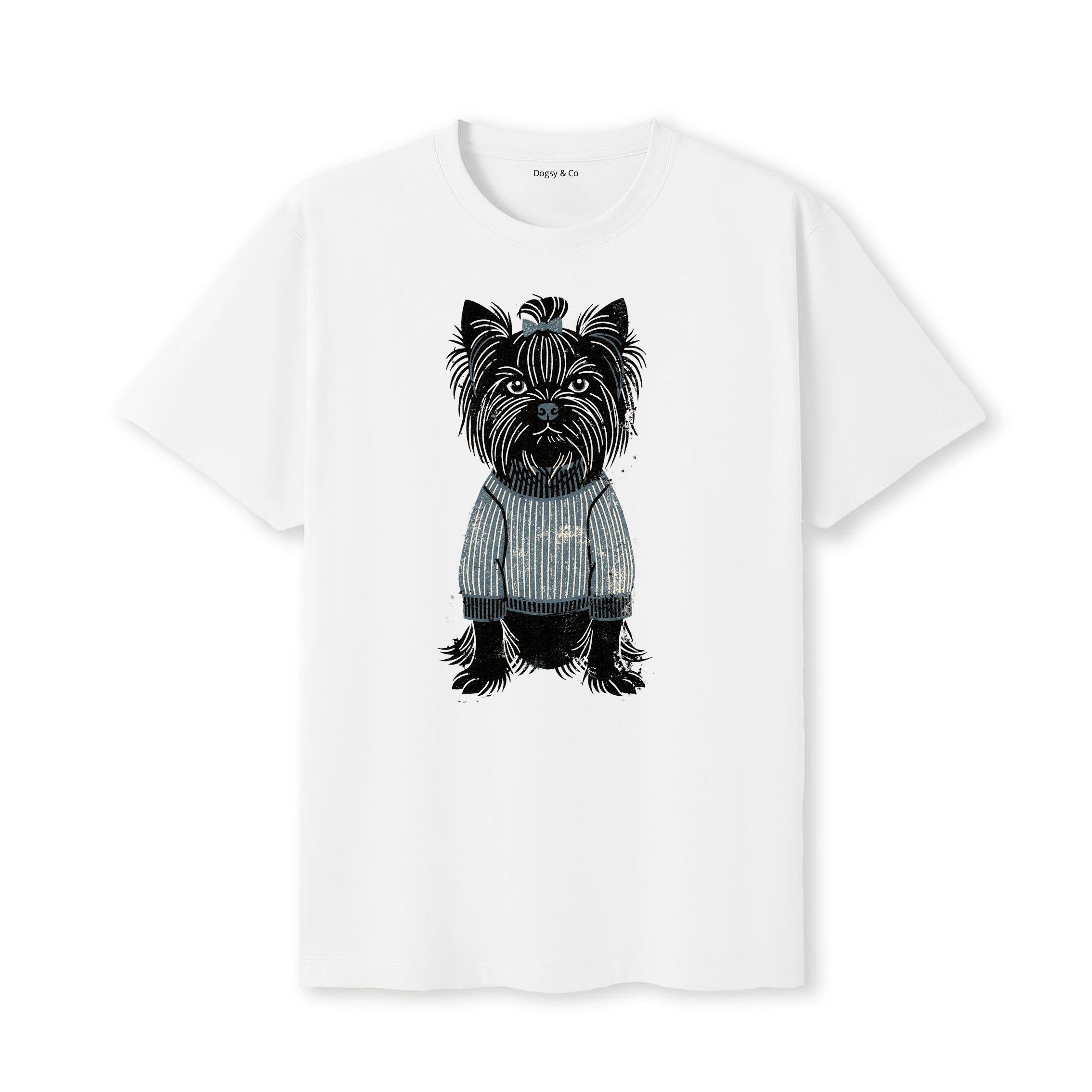 Yorkshire Terrier Jumper Dog T-Shirt - White